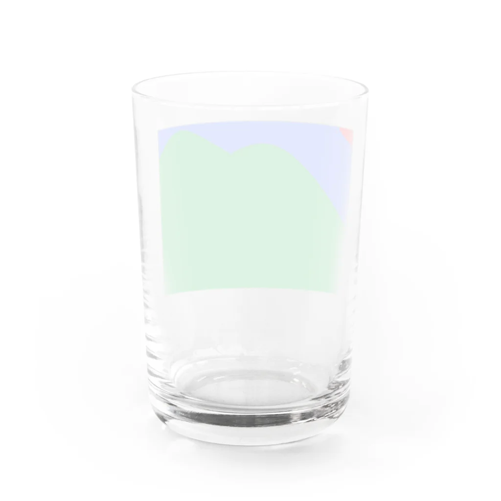 やーすみ🌻の大きな二つの山と太陽 Water Glass :back