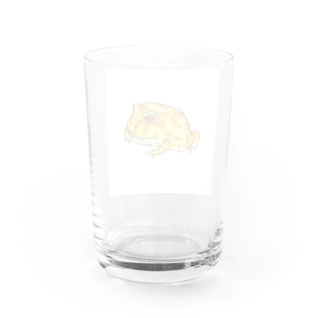 お絵描き看護師のカエルグッズ Water Glass :back