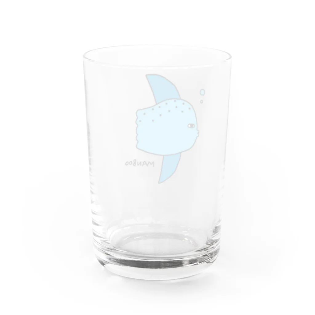 麦畑のマンボウB(下手な絵) Water Glass :back