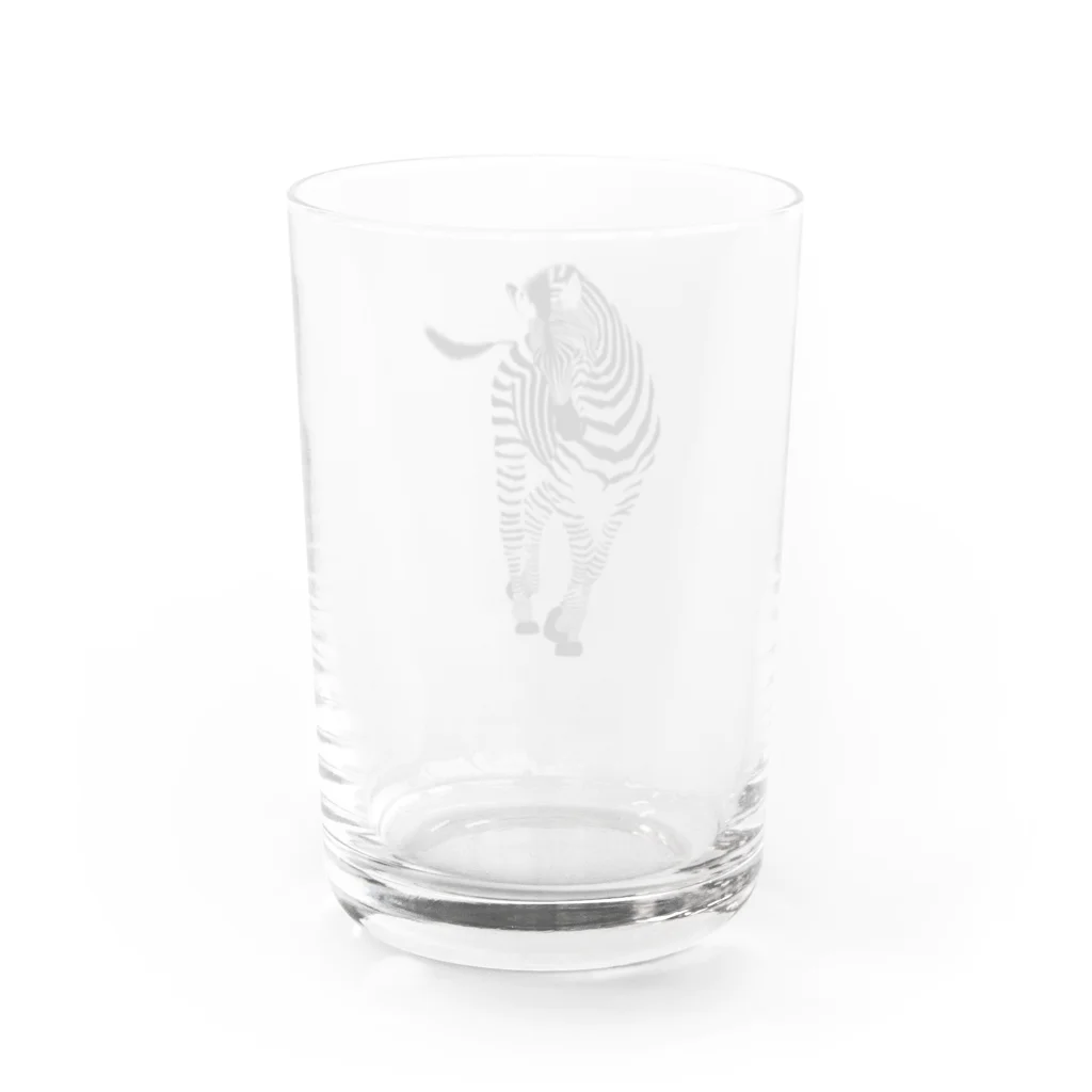 むぎのシマウマ Water Glass :back