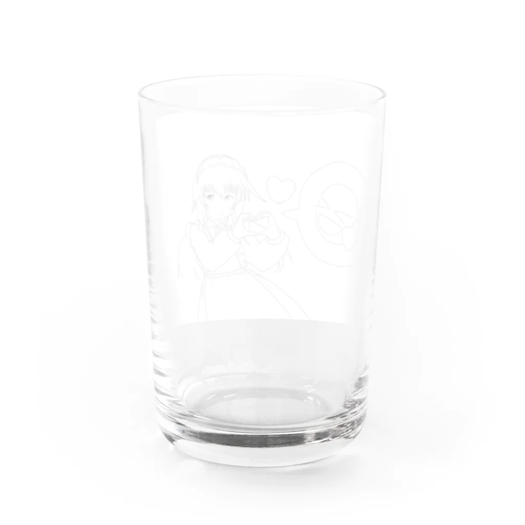 cris mateのメイドハートガッツ Water Glass :back