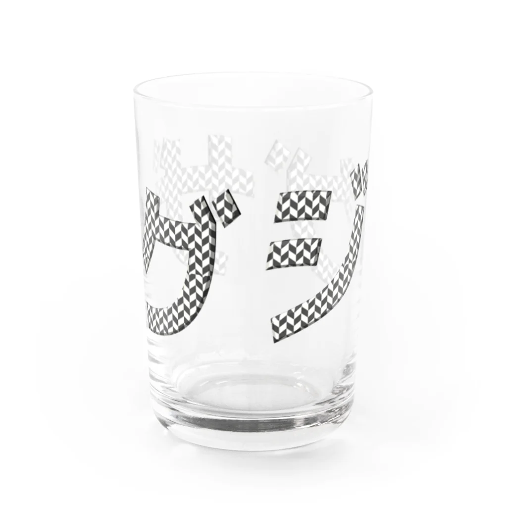 Gregge Southerd #suzuri店のジグザグ3D Water Glass :back