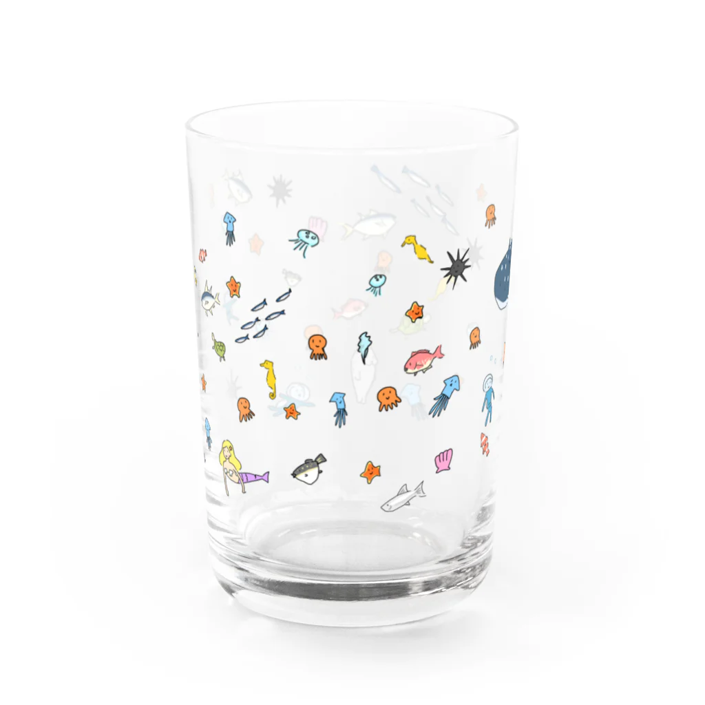 いろんな描いた絵のやつのギョッ！ウオーグラス Water Glass :back