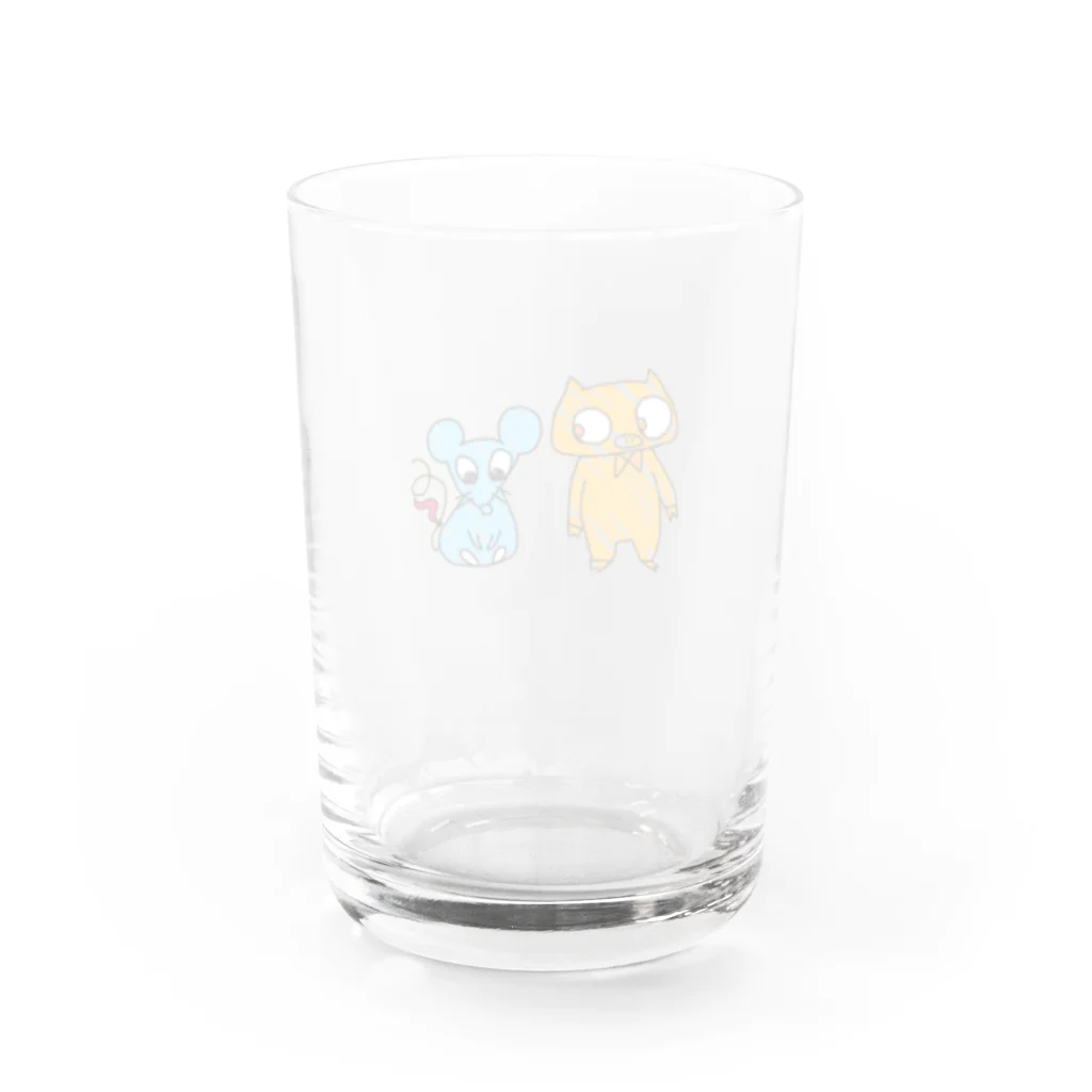 豚ねずみのぶたねずみの仲良しこよし( ᵕᴗᵕ )✩⡱ Water Glass :back