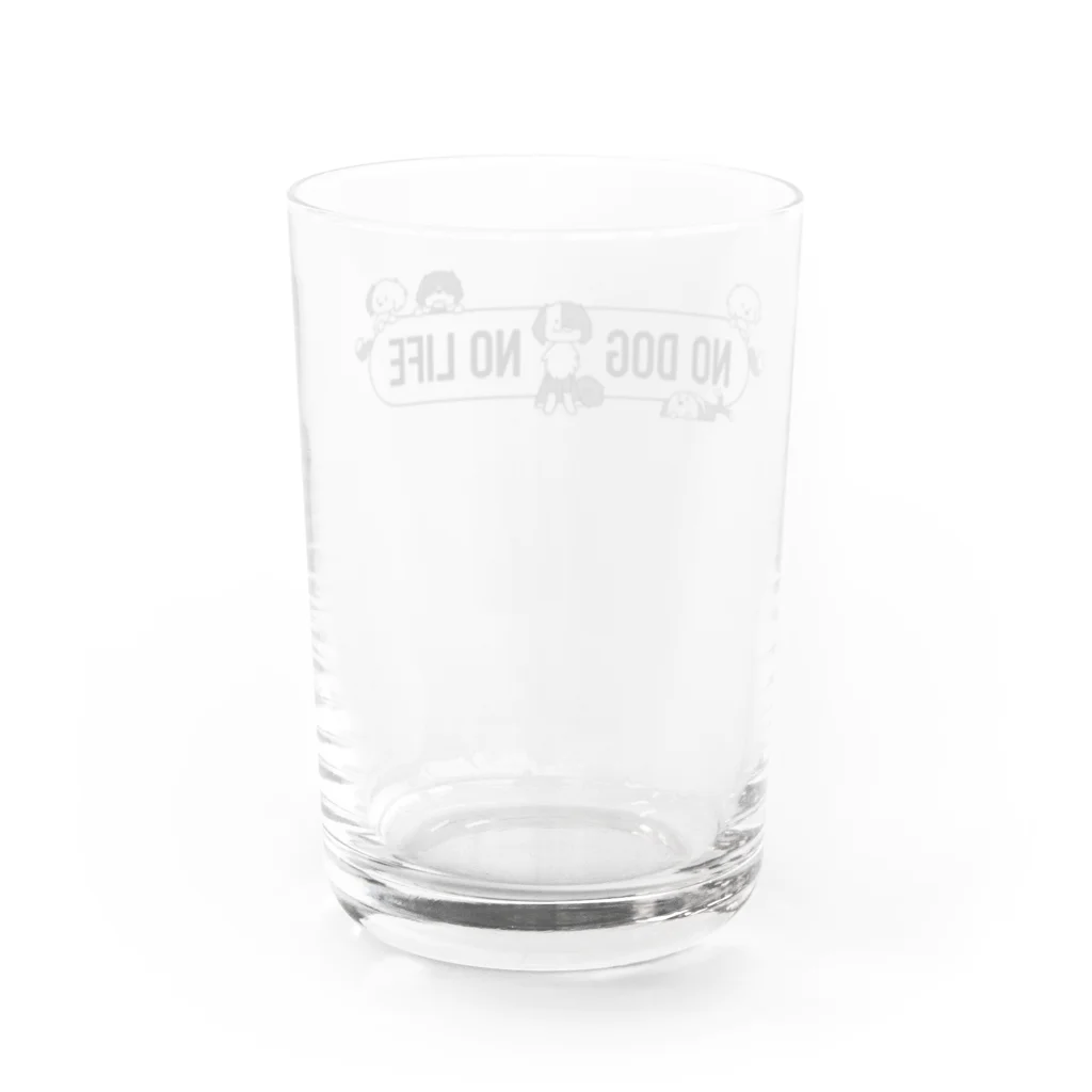 あるじ屋の配色いろいろボーダーコリーMIX Water Glass :back