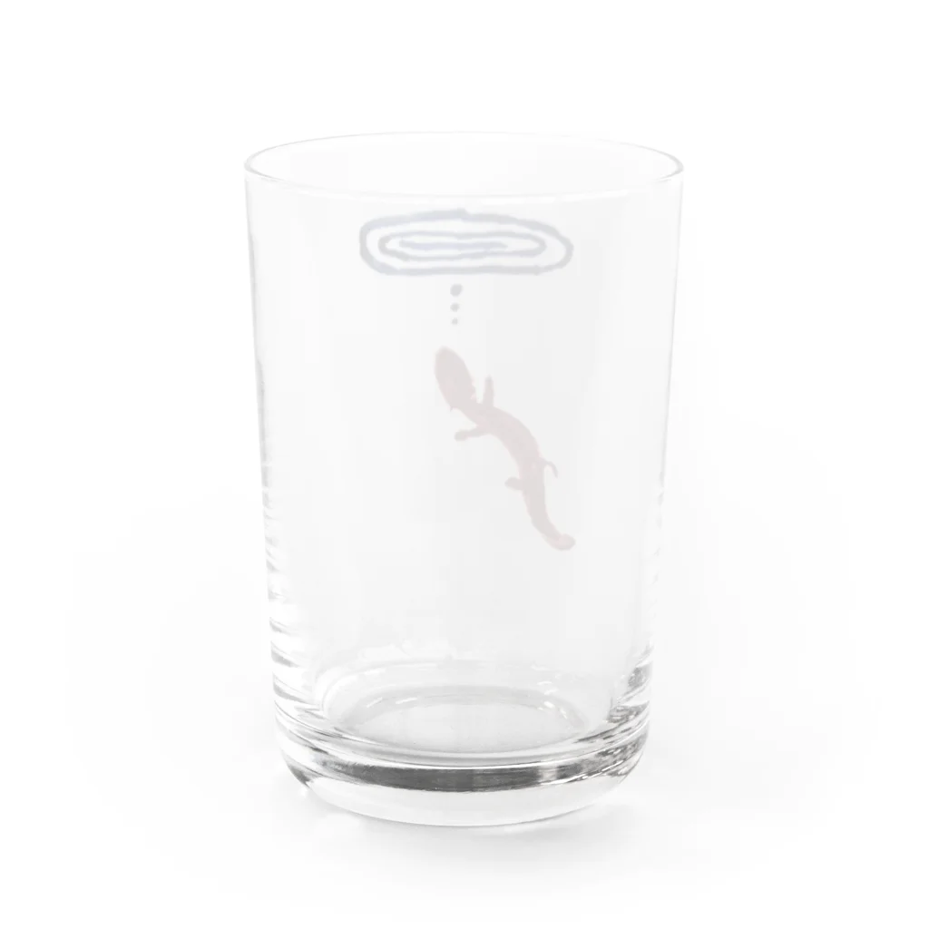 ゆるいナニカの 母のトカゲ Water Glass :back