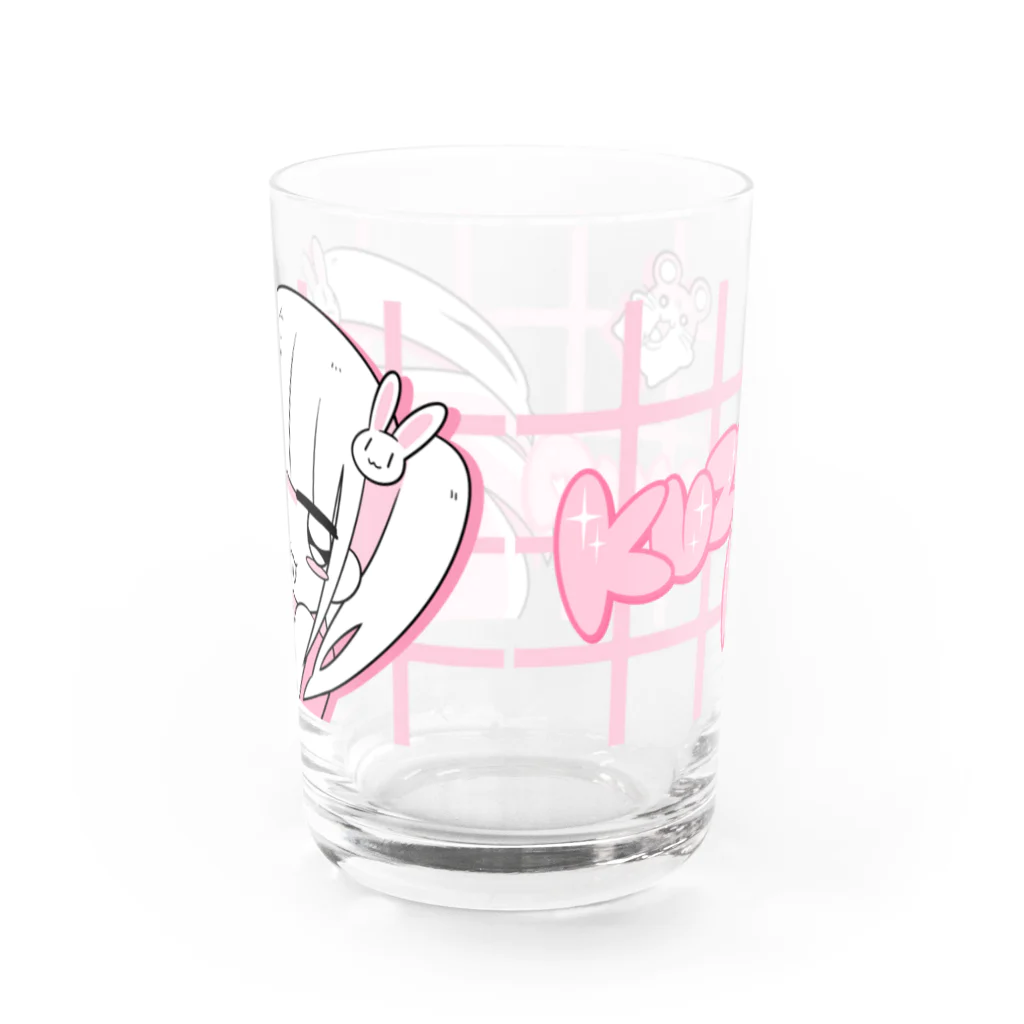 💗江崎びす子officialスズリ💗のクズかわチャン Water Glass :back