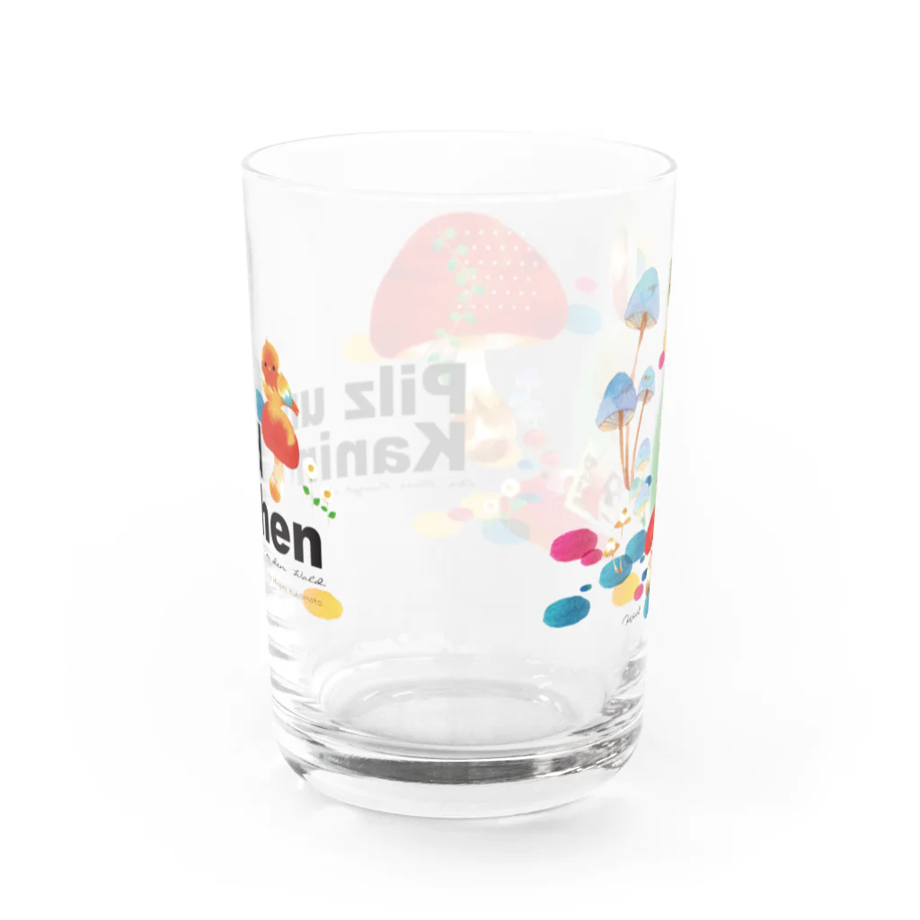 milkchaiのきのことうさぎ Water Glass :back