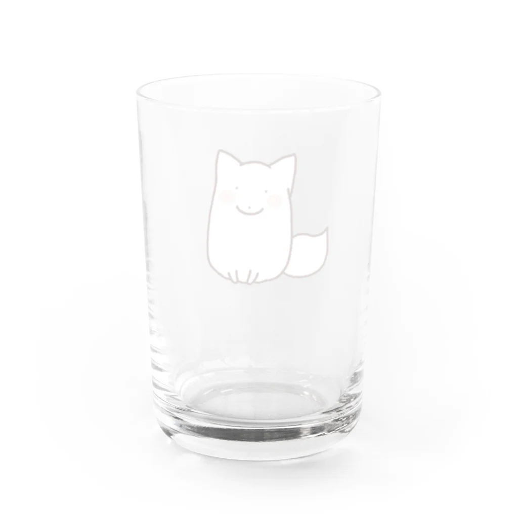 こやこ屋の白こんこんさん Water Glass :back