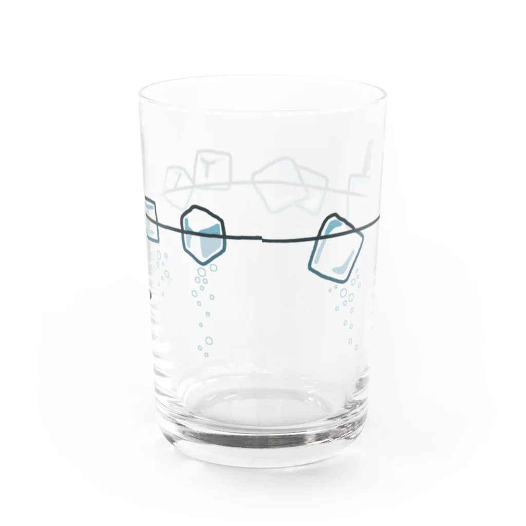 ninoのおよぐペンギン Water Glass :back