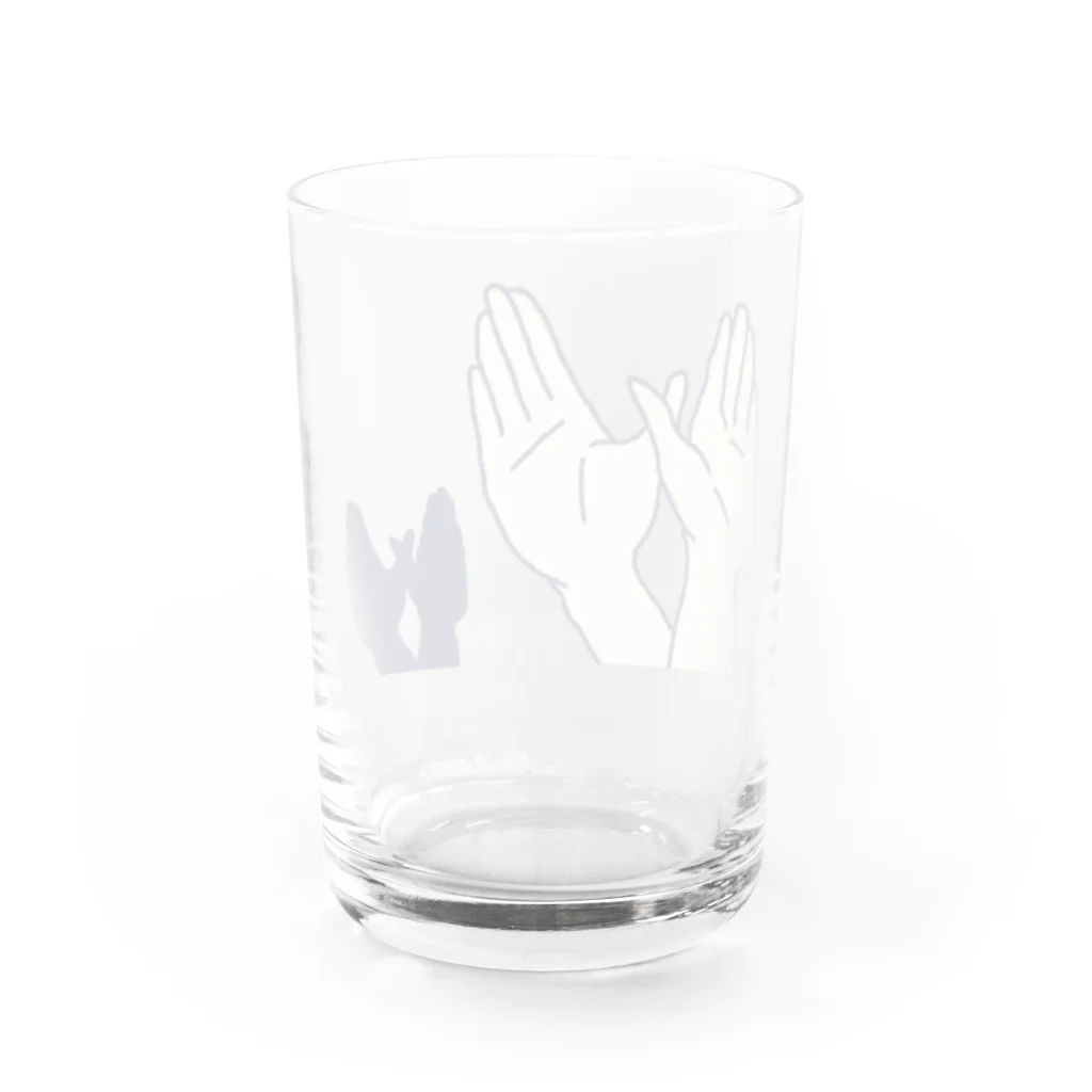 circusの影絵グラス＿鳩（青） Water Glass :back