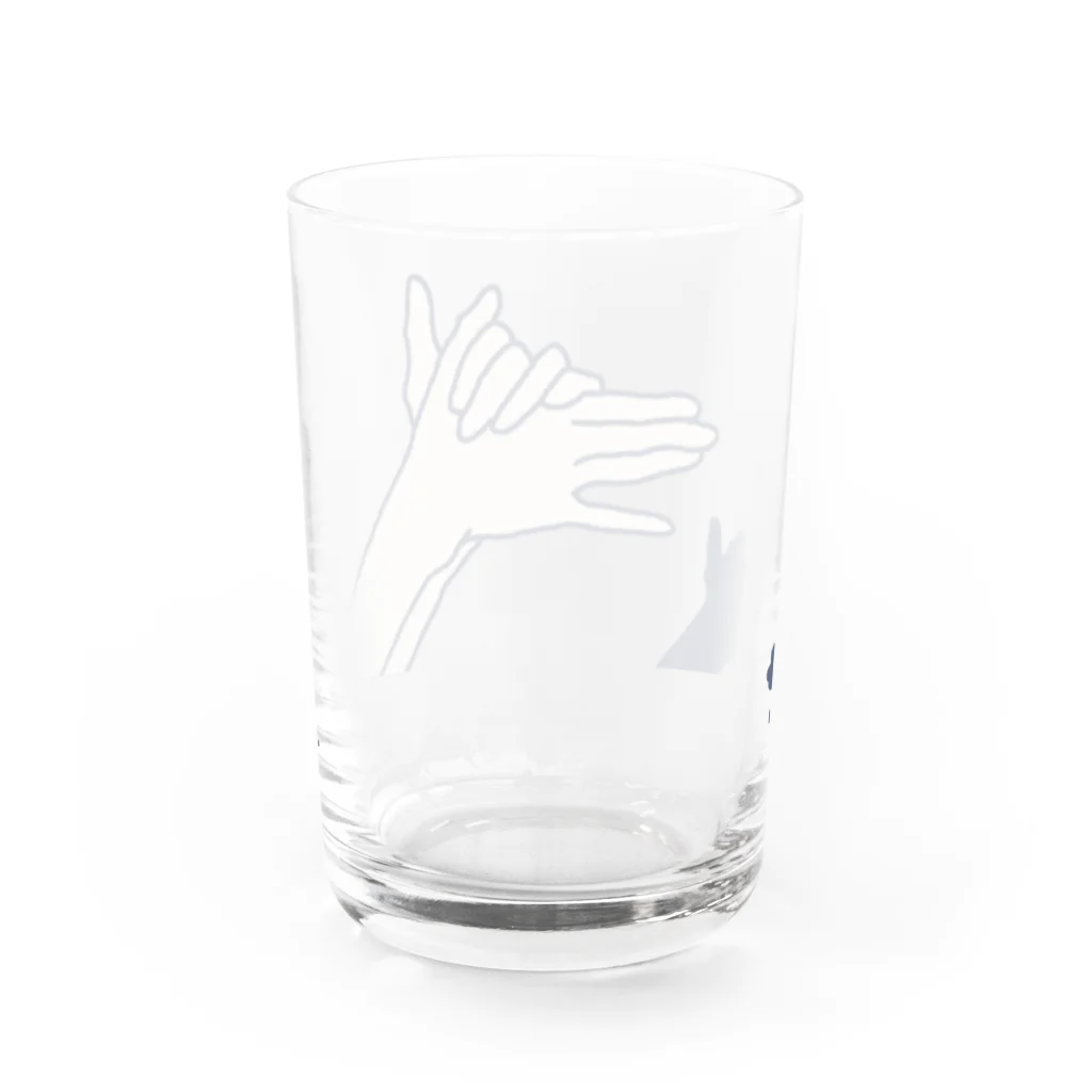 circusの影絵グラス＿イヌ（青） Water Glass :back