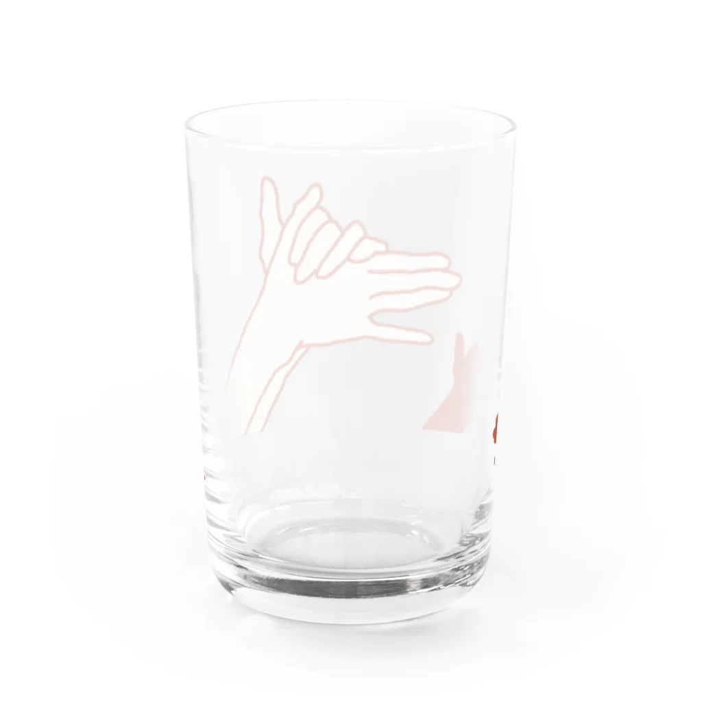 circusの影絵グラス＿イヌ（赤） Water Glass :back