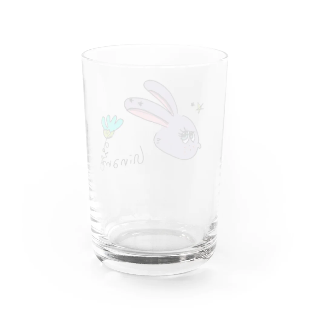 DoudouBearのひなうさちゃん Water Glass :back