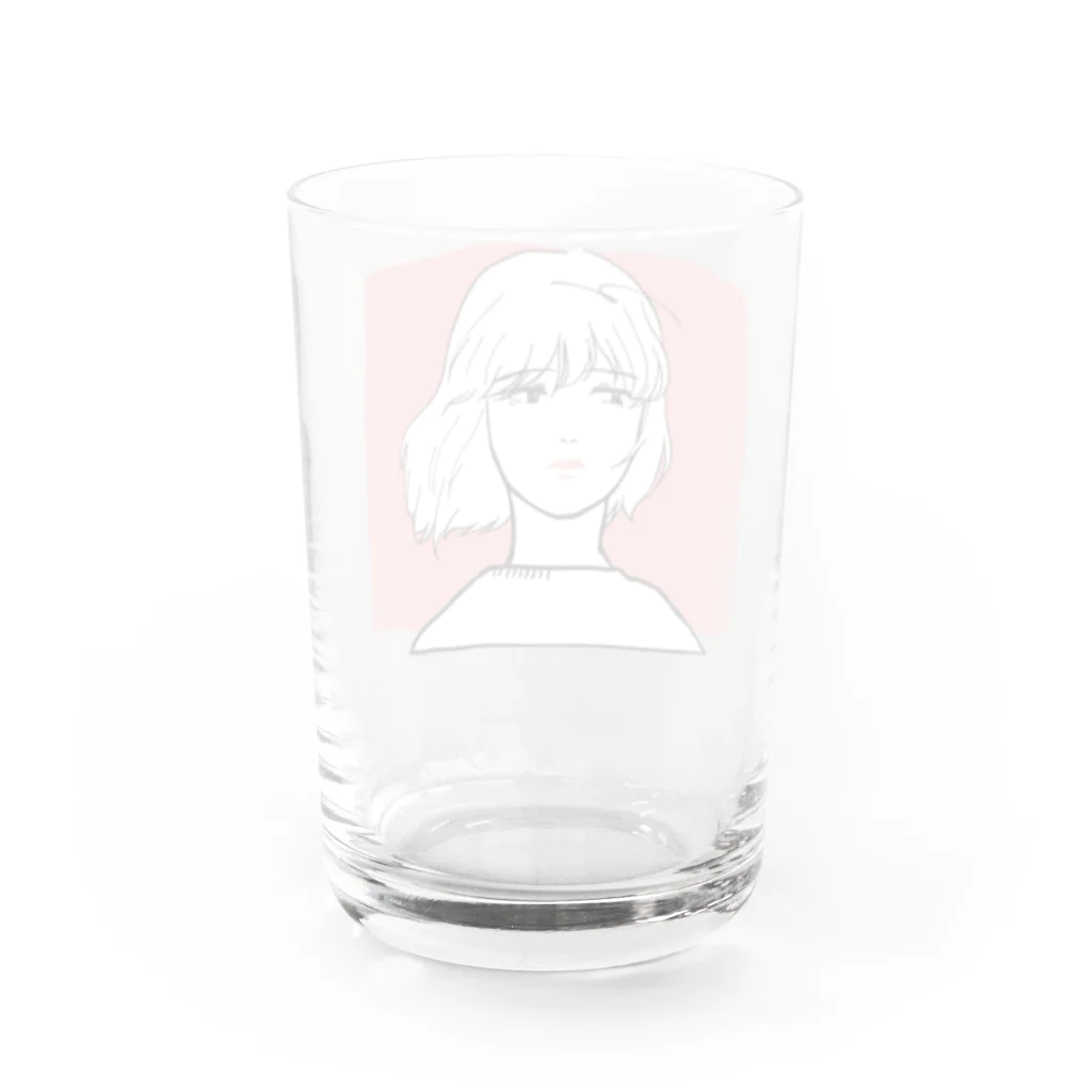 mocimiの風をうけるアンニュイガール Water Glass :back