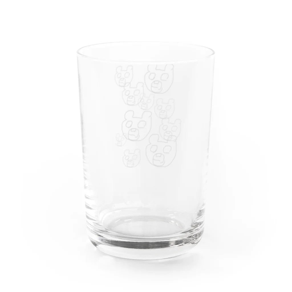 merry_tar0の熊次郎（群衆）グラス Water Glass :back