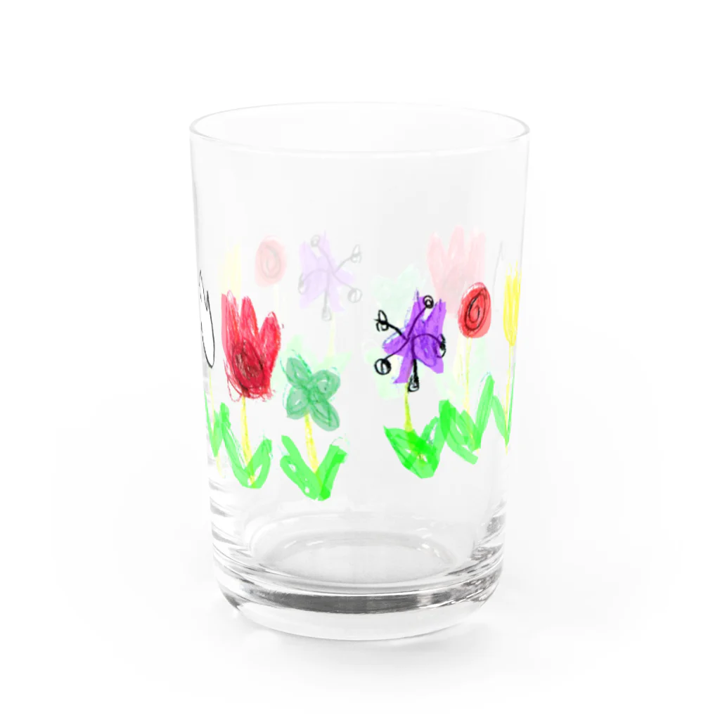 真奈美のお花いっぱい Water Glass :back