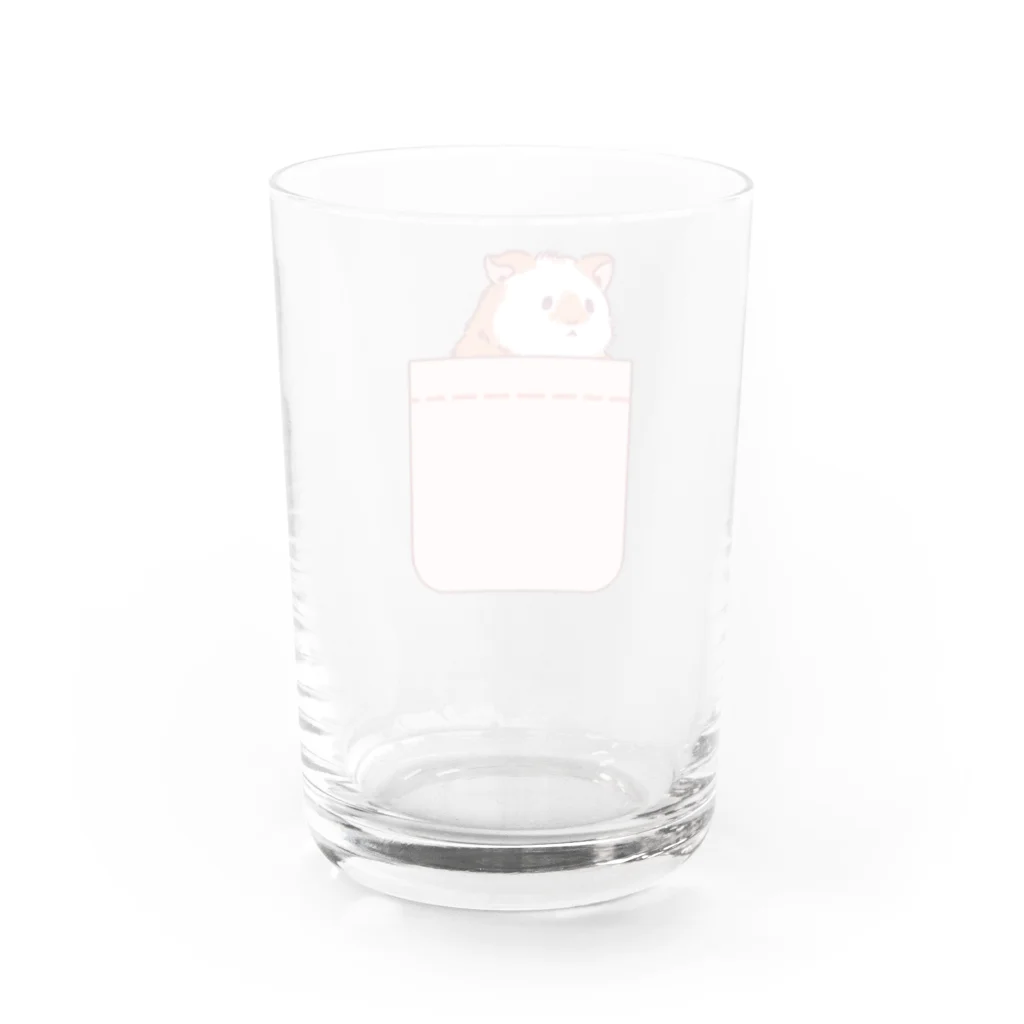 Anzu_Worldのモルモットのぽよりちゃん Water Glass :back