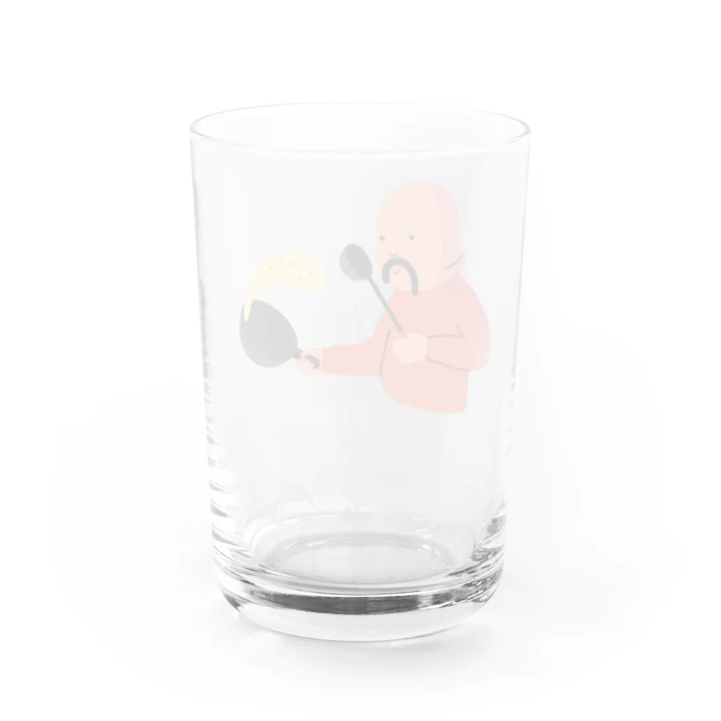 近所の町中華のおじさんの炒飯おじさん Water Glass :back