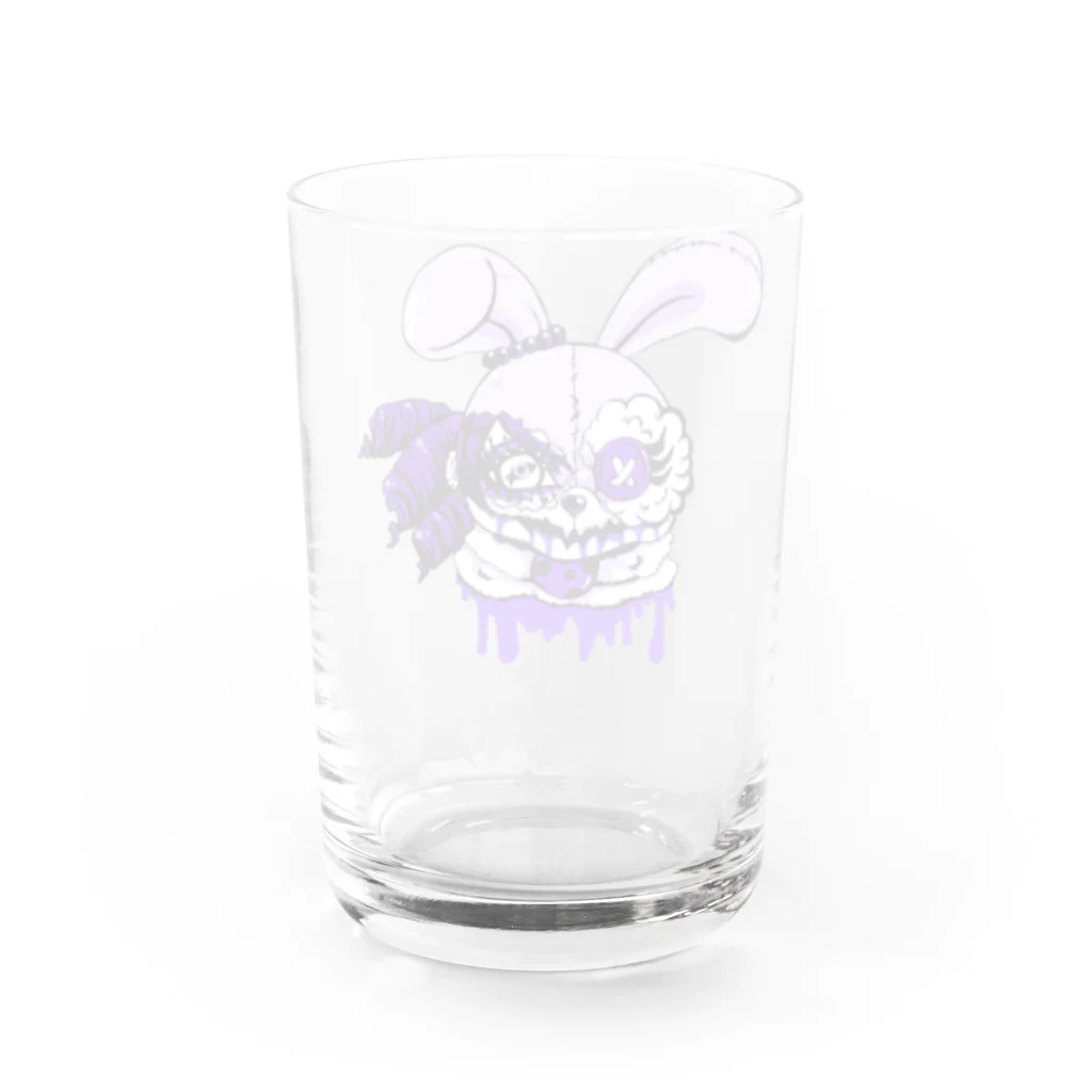 HoneyMonsterのバニーちゃんの頭だけ Water Glass :back