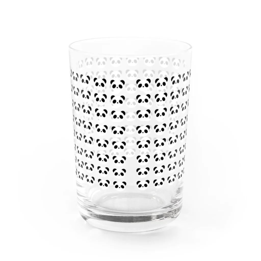 風野ひつじのぱんだならべ Water Glass :back