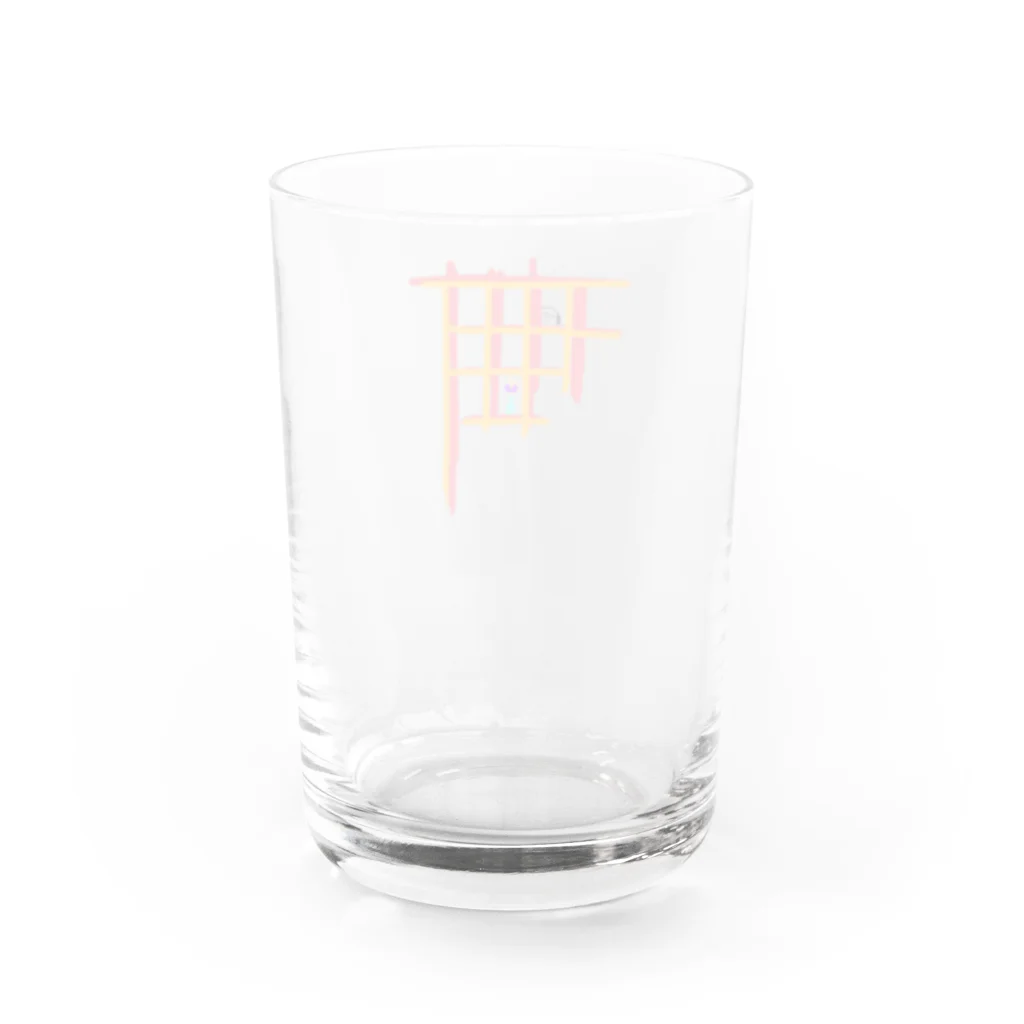 Tipi🏕️のこっそり覗くワンちゃん Water Glass :back