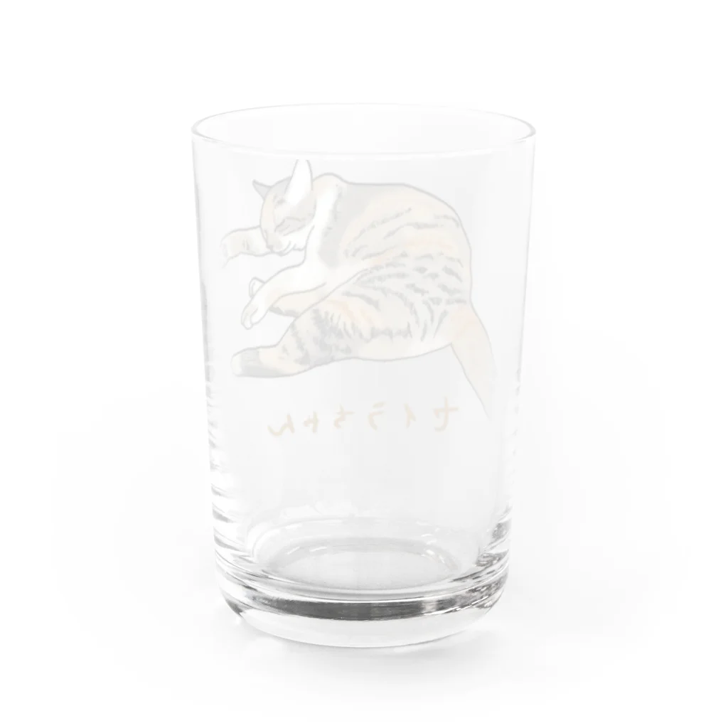 たんたん保護猫グッズのセイラちゃん Water Glass :back