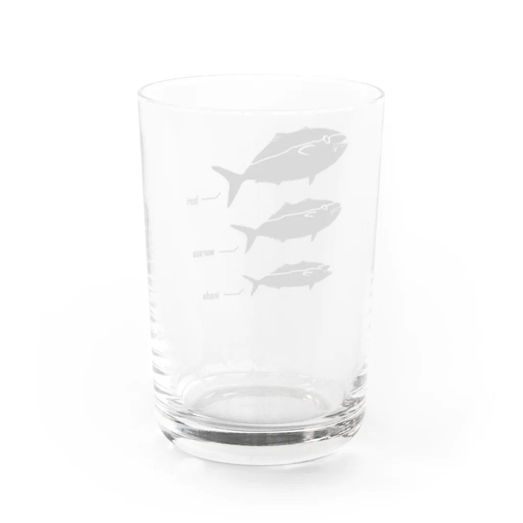 nogomeのブリ・ワラサ・イナダ Water Glass :back