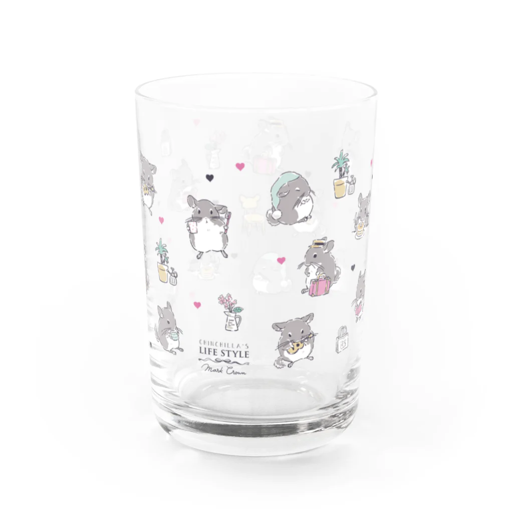 チンチラ雑貨MarkCrownのチンチラ Lifestyle Water Glass :back