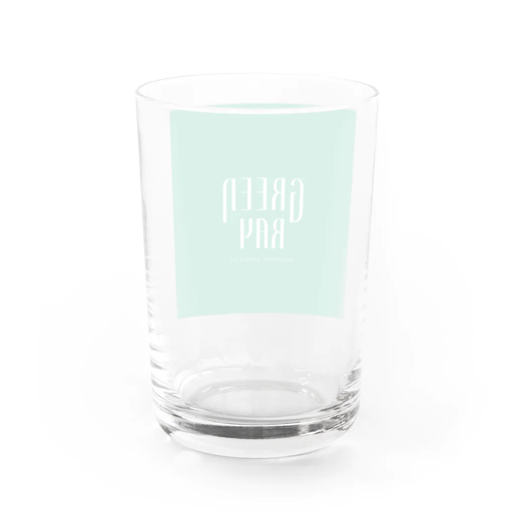 Green Ray Saxophone Quartet公式グッズ♪の【緑×白】ぐりーんれい Water Glass :back