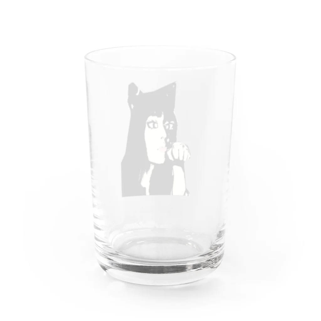 Danke Shoot Coffeeの猫被りの女性 Water Glass :back