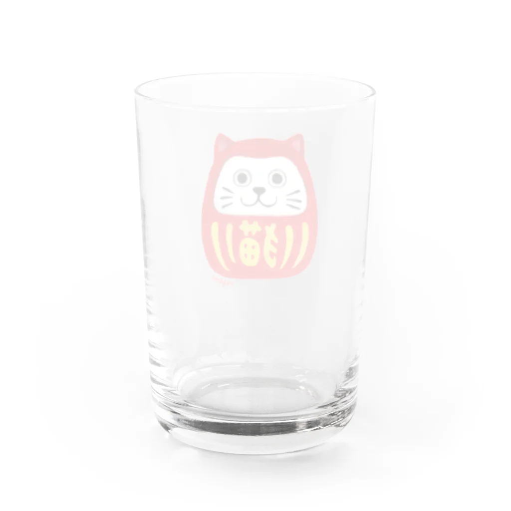 わたべ　めぐみのねこ達磨 Water Glass :back