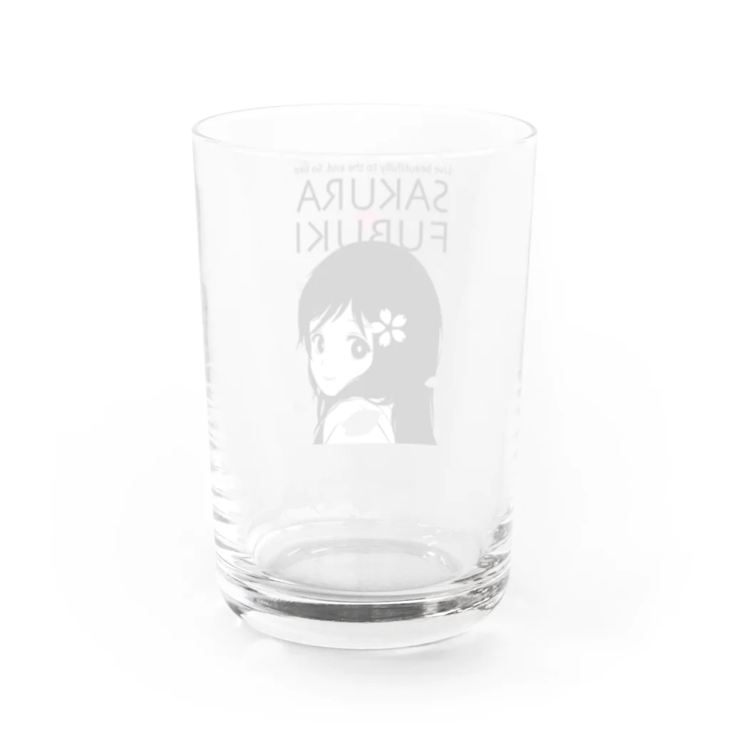 松や SUZURI店のSAKURA FUBUKI Water Glass :back