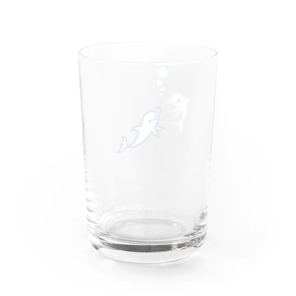 Ayano & Dolphinのじゃれ合う2頭のイルカ♪ Water Glass :back