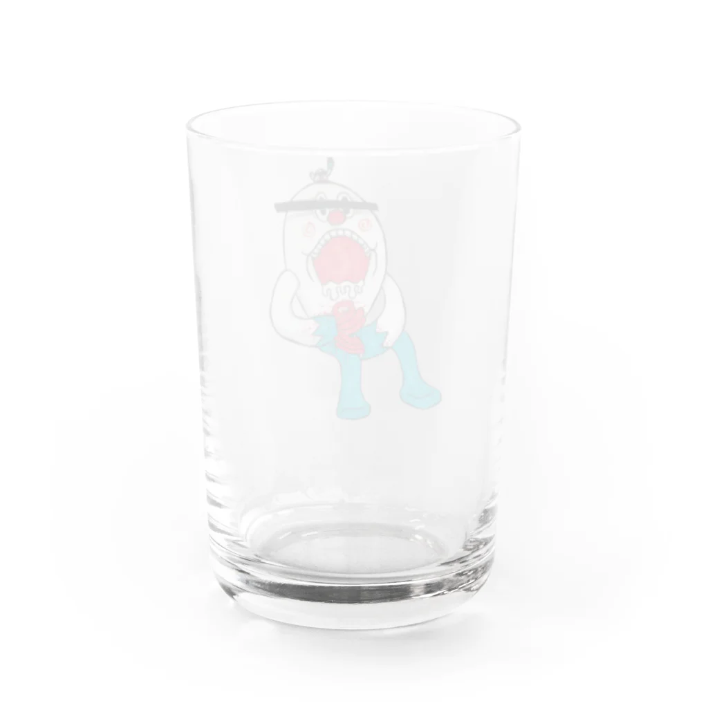 Momopiの鉄人キュー殉職 Water Glass :back