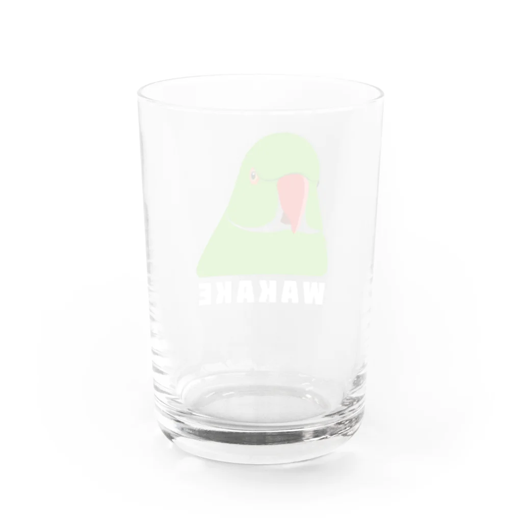 アルバトロスデザインの透けヒゲワカケ Water Glass :back