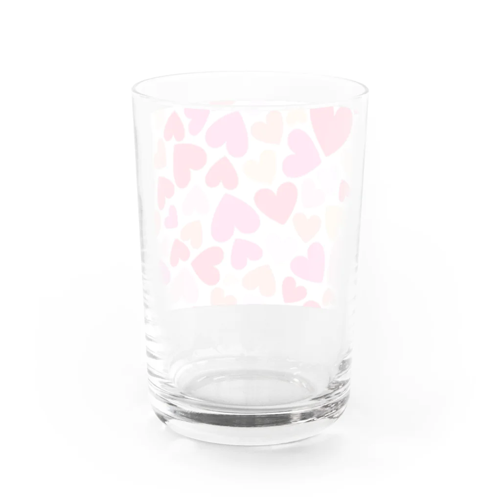 orange_honeyのハート Water Glass :back