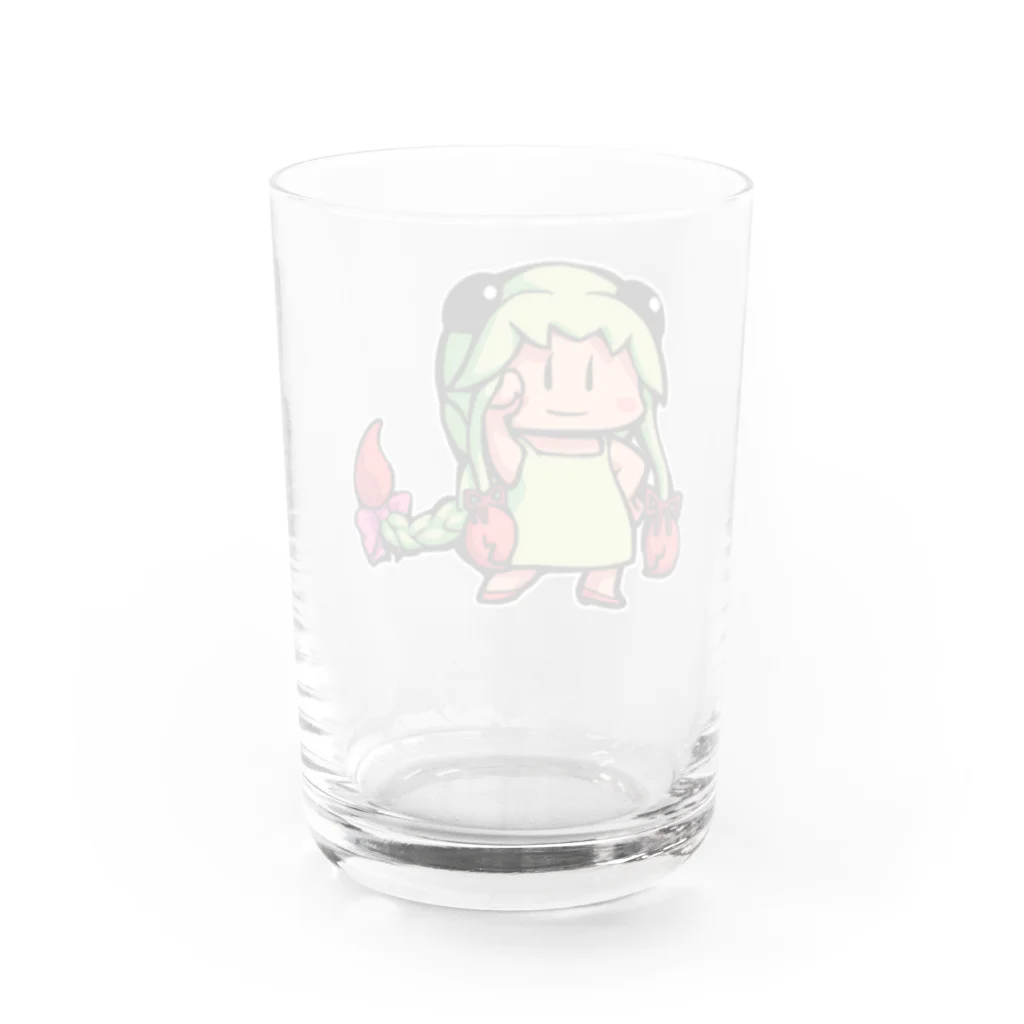 遊神ゆうきのイエローグリーンのさそりさん（蠍座） Water Glass :back