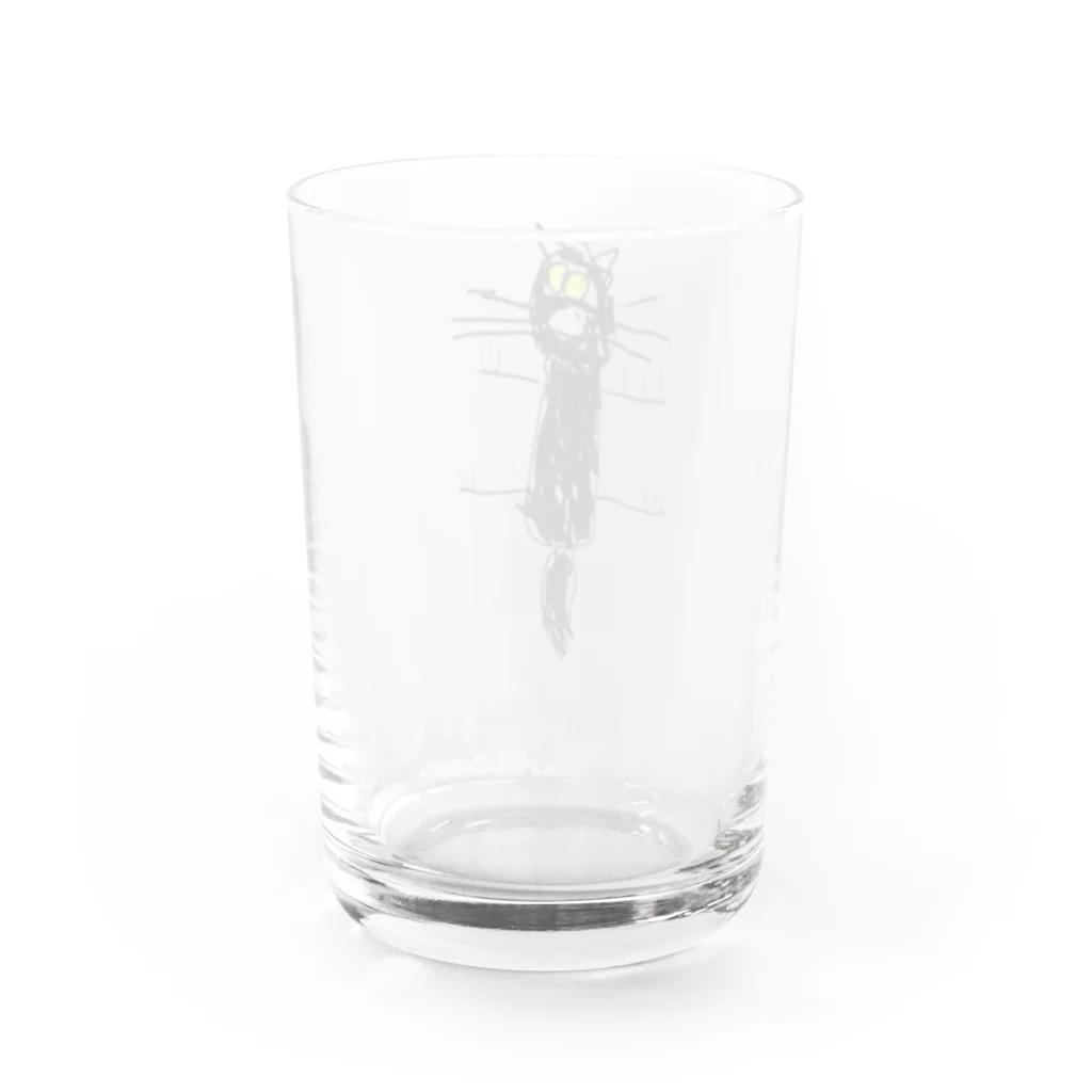 ｴﾘﾝｷﾞと子供達の黒猫クロちゃん Water Glass :back