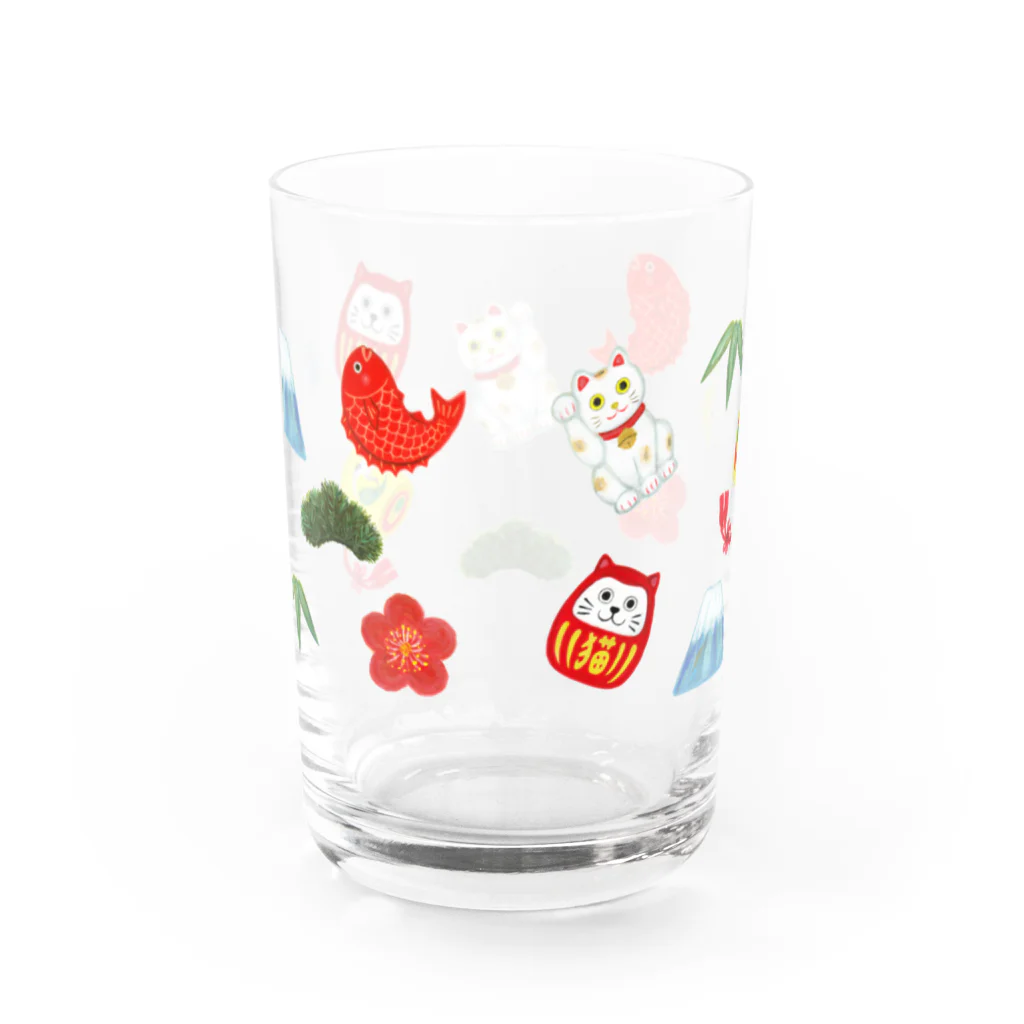 わたべ　めぐみの縁起物Mix Water Glass :back