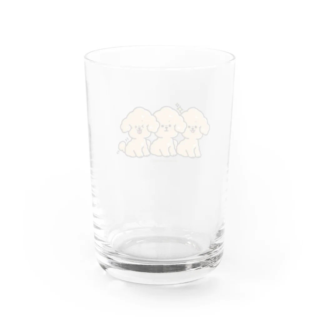 ししまる ともみの3ぴきのトイプードル Water Glass :back