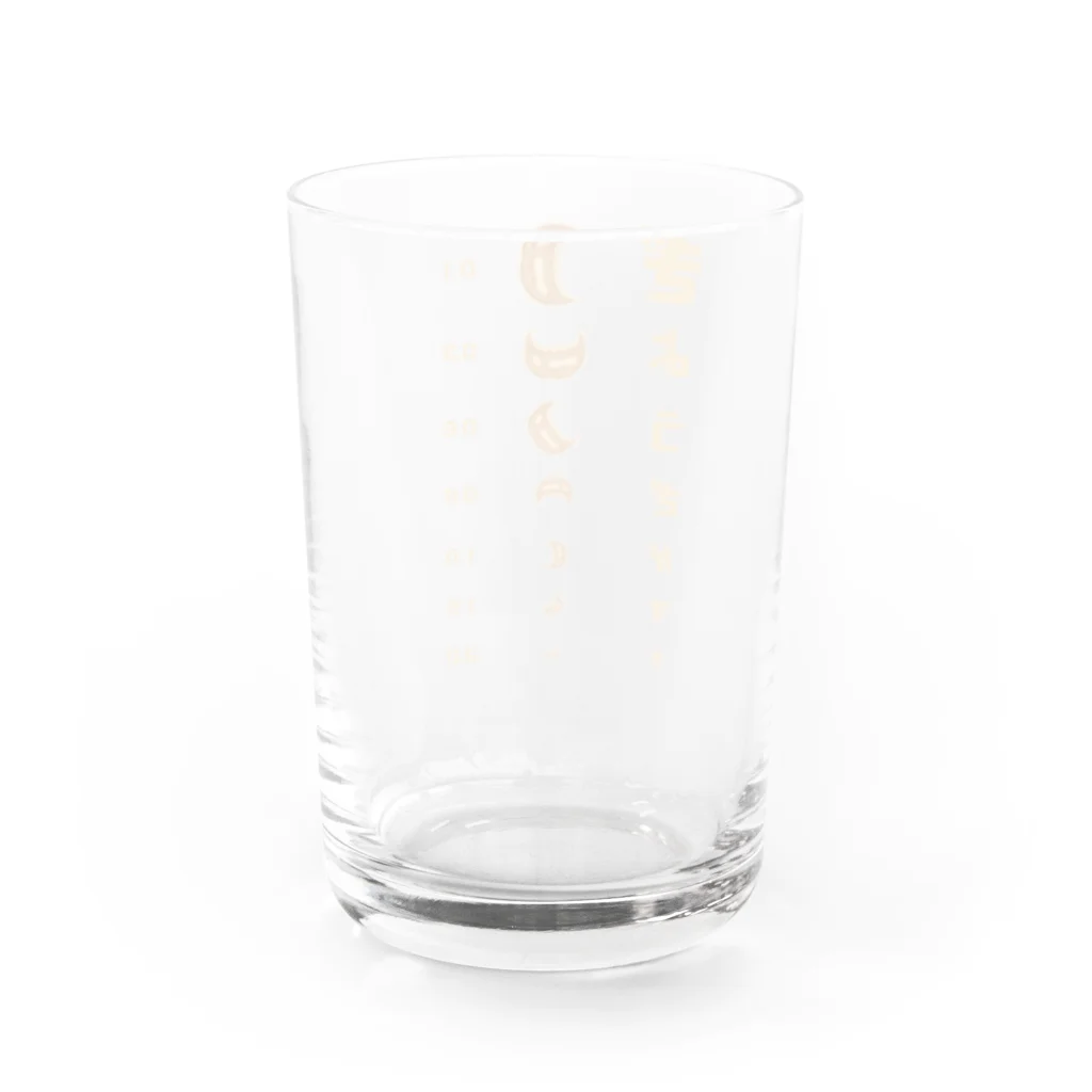 すとろべりーガムFactoryの餃子 視力検査 Water Glass :back