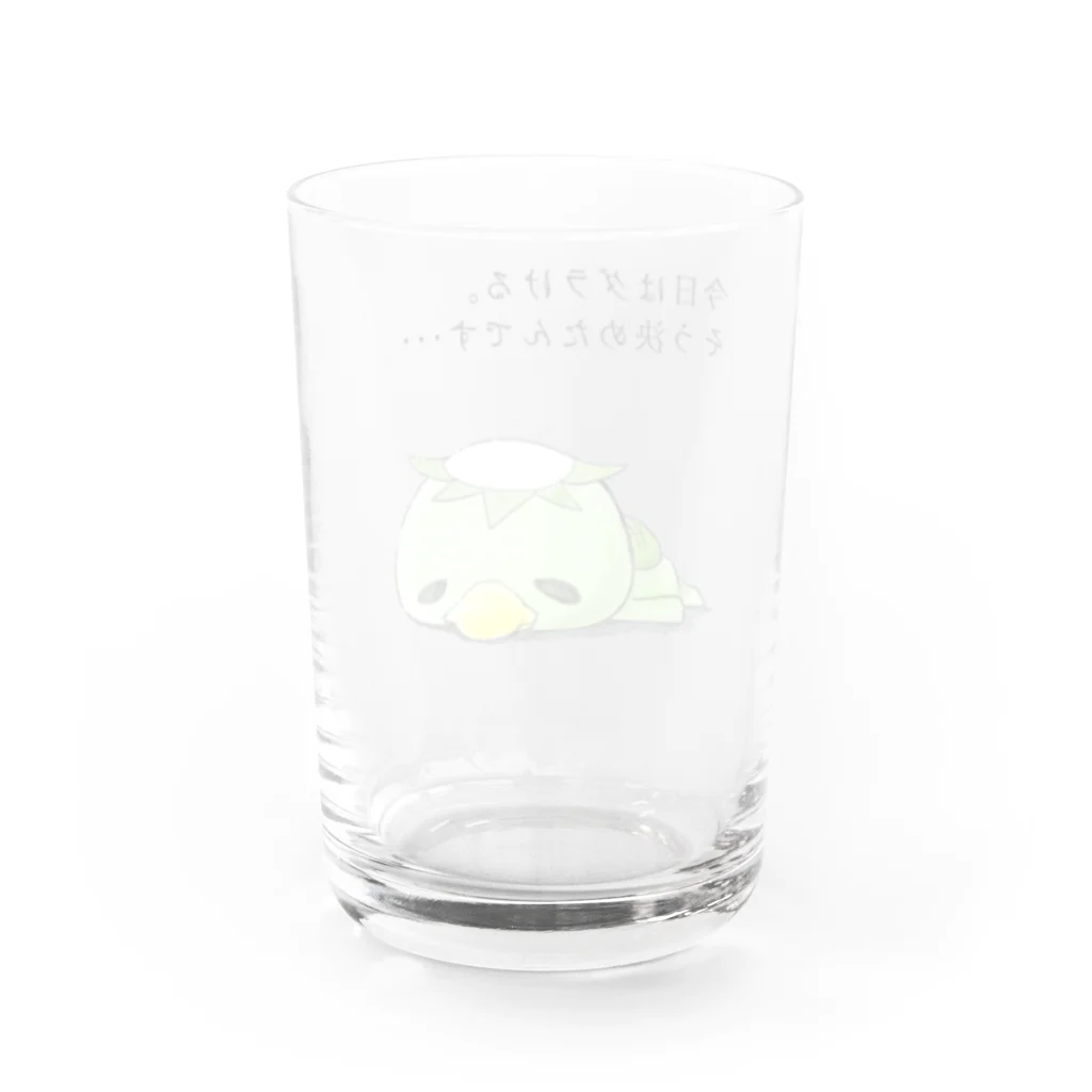 もっちのカッパだらける。 Water Glass :back