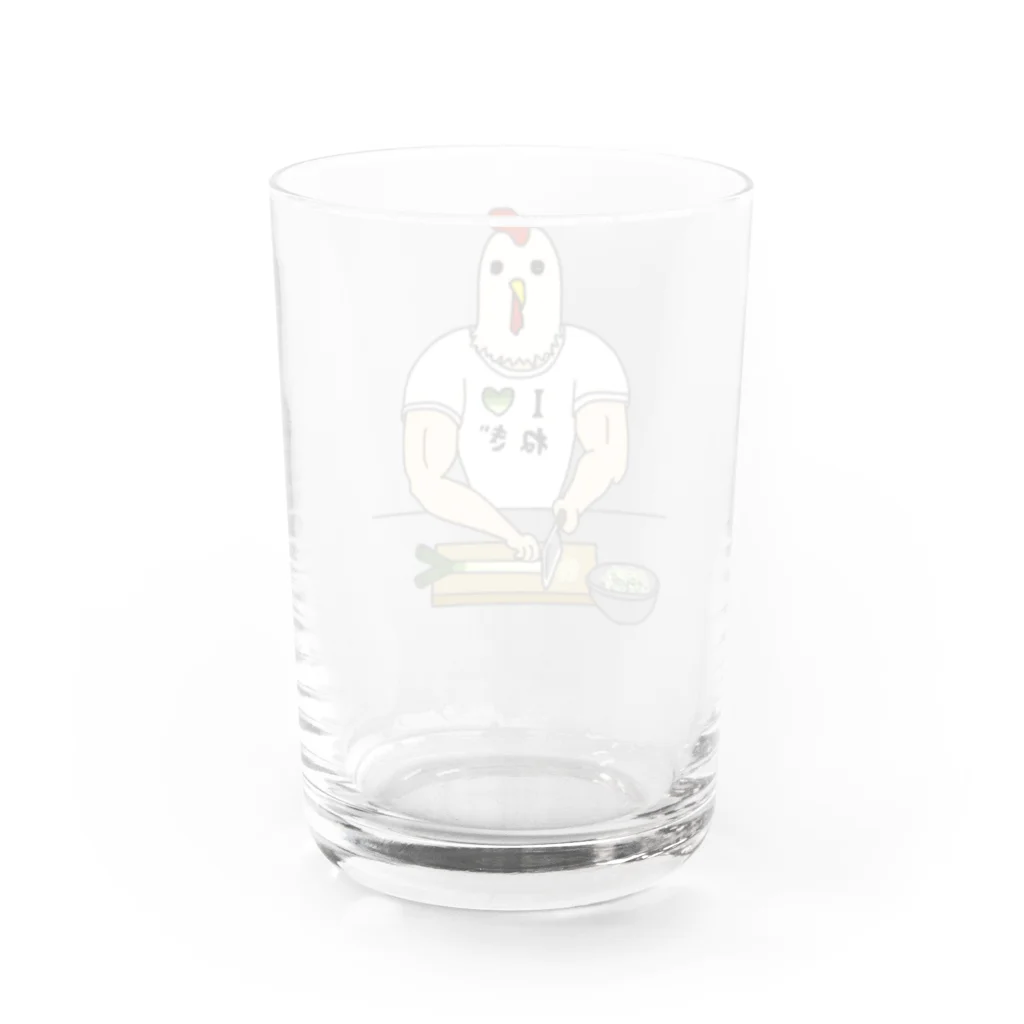 すとろべりーガムFactoryのひたすらネギを切るニワトリ男 Water Glass :back