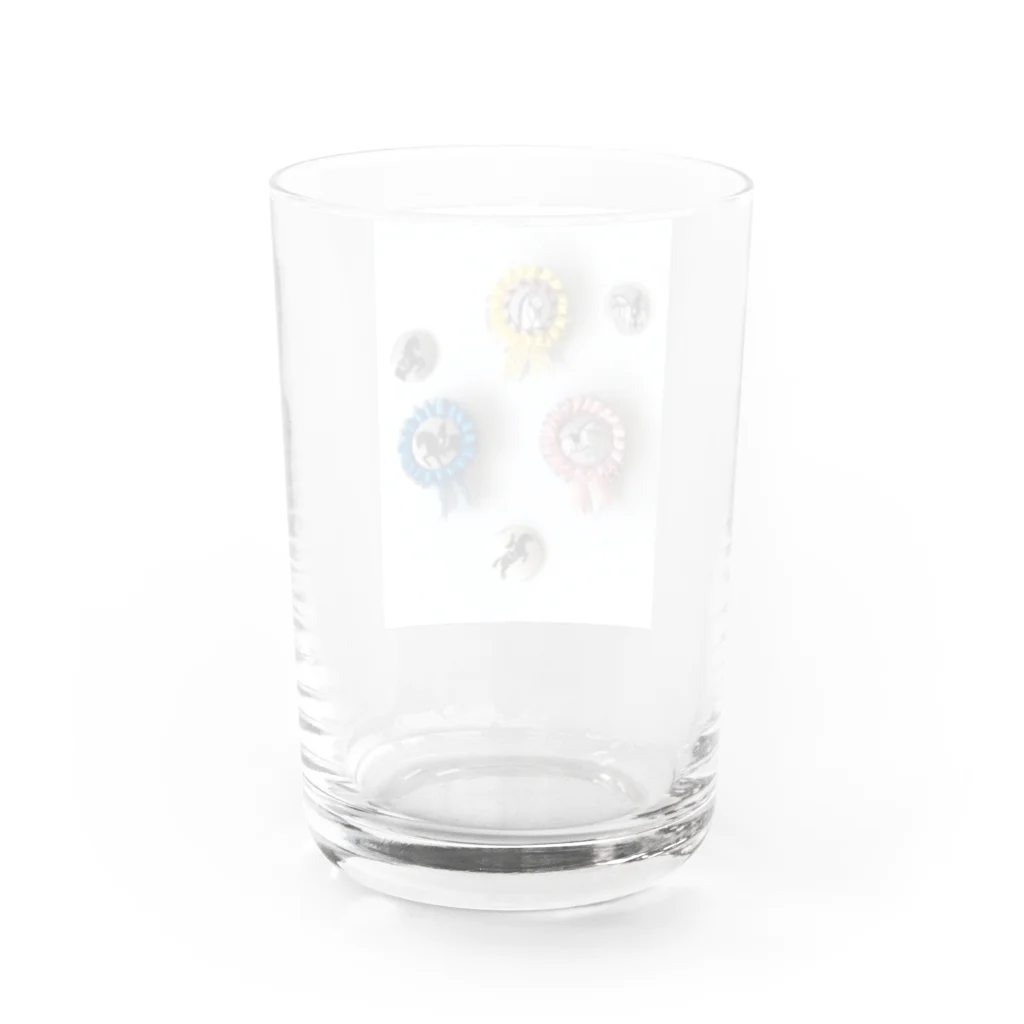 dressage ribbonのショーホースロゼット Water Glass :back