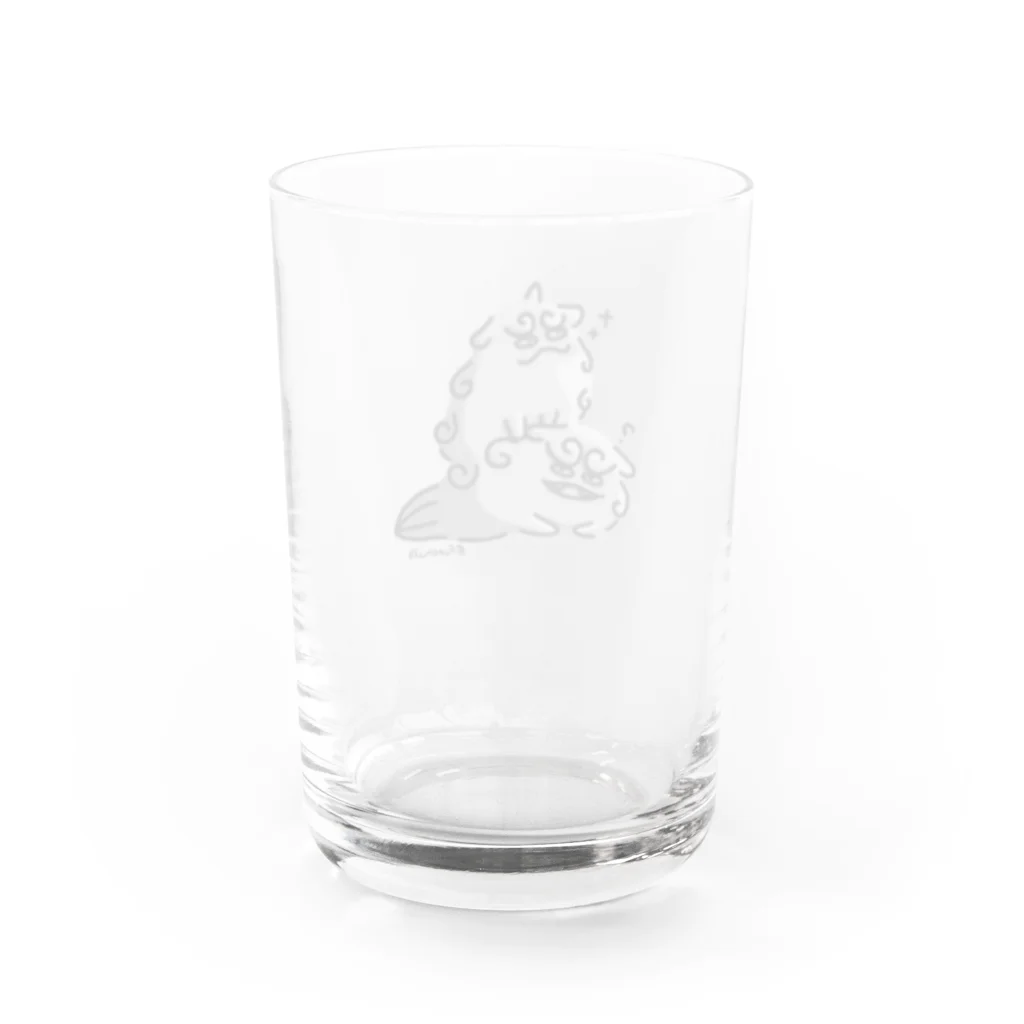 Fondhuの望む吽形寝る阿形 Water Glass :back