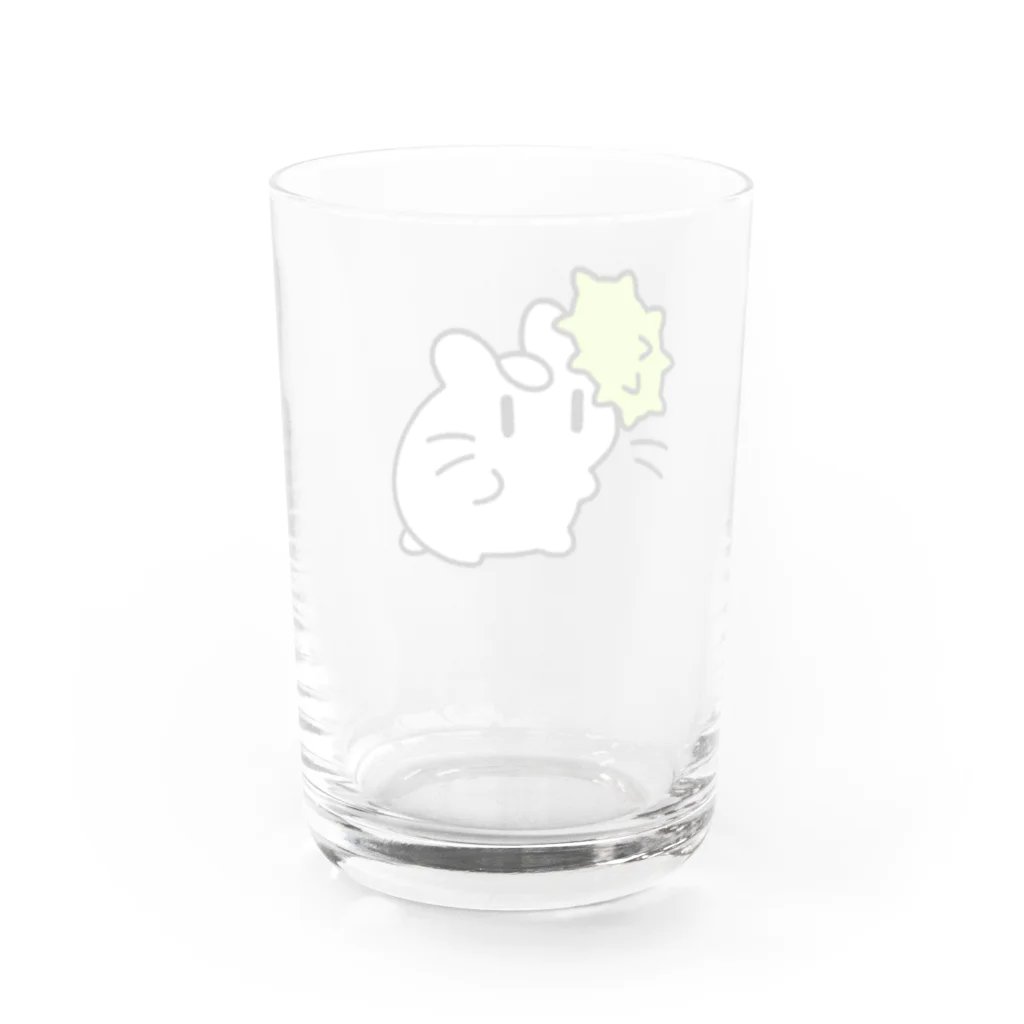 ハムスターのむにむにのオナモミとむにむに Water Glass :back