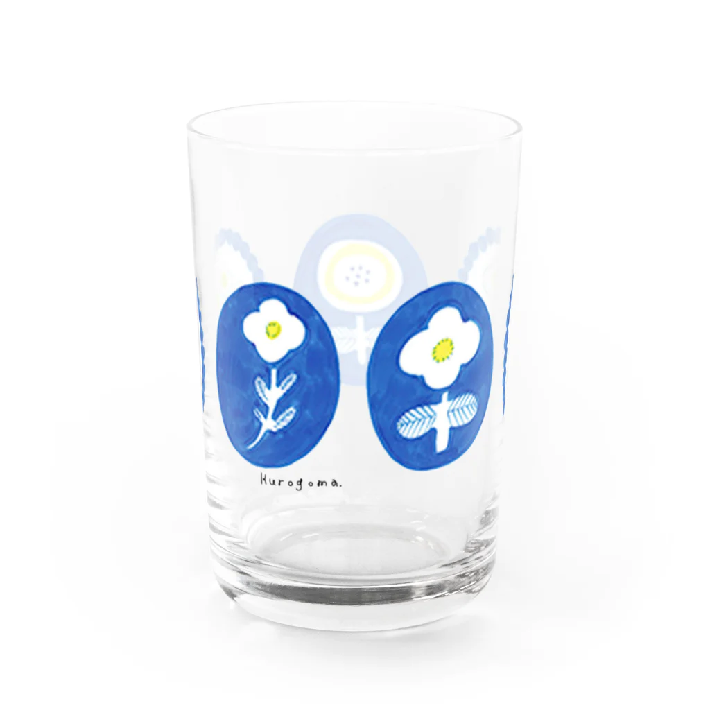 kurogoma.の青い花 Water Glass :back