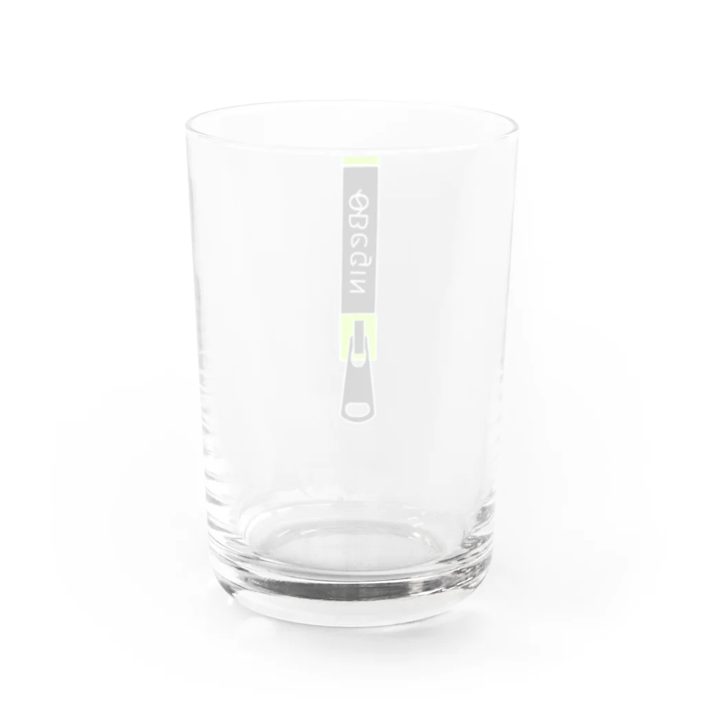 [0~Begin]の[0~Begin]ファスナーロゴプリント Water Glass :back