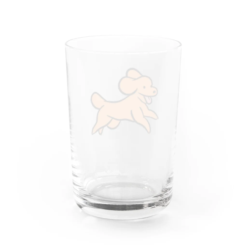 コトブキ商店の走る！トイプードル Water Glass :back